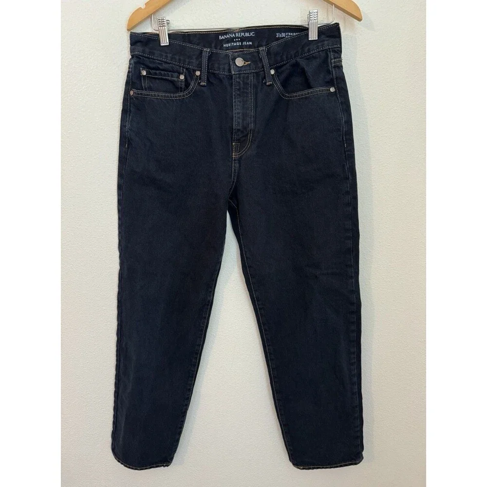 Banana Republic Jeans Heritage Dark Blue Men's 31x30  Straight Fit excellent